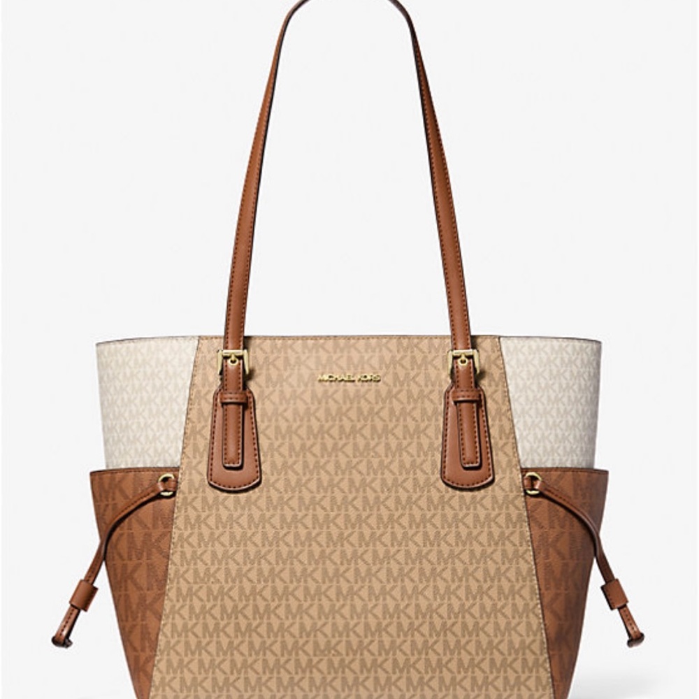 Michael Kors Brown and Cream Signature Tote